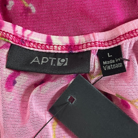 Apt‎ 9 Pink Floral Ombre Poncho Top Women's Size L Blouse Overlay Sheer Flowy - Picture 3 of 14